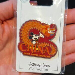 Disney Park Epcot China Dragon Mickey Mouse Pin New A6S6B4B1